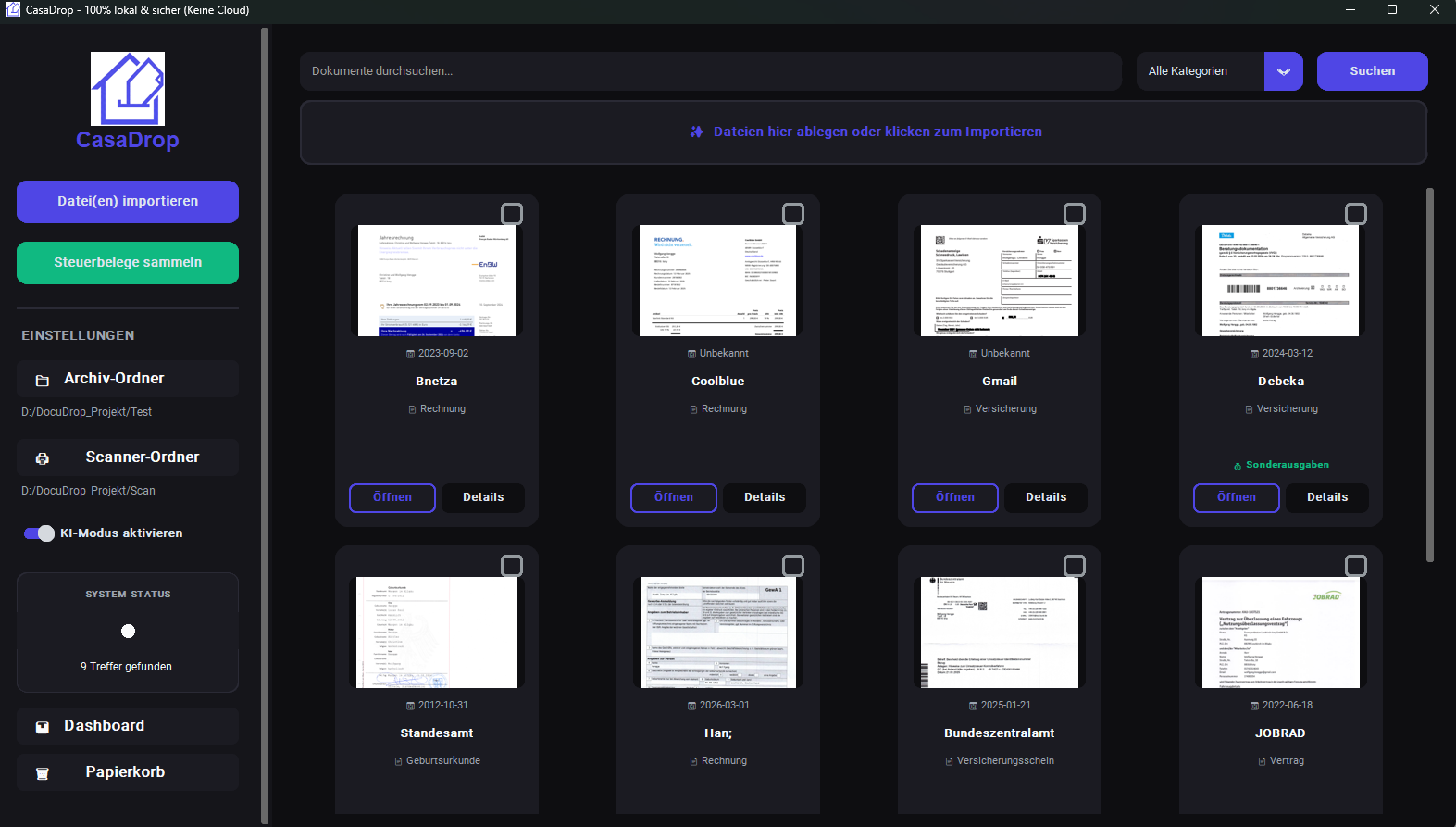 CasaDrop App Interface